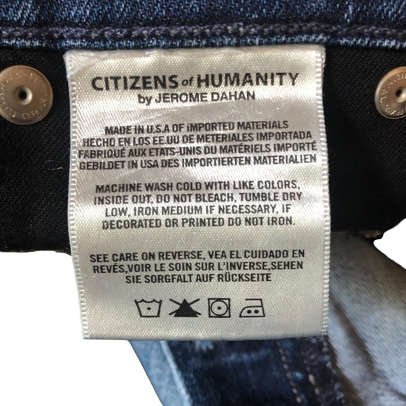 COH Emerson Slim Fit Boyfriend Jeans Medium Wash Ripped Knee Size 24 - Picture 12 of 14